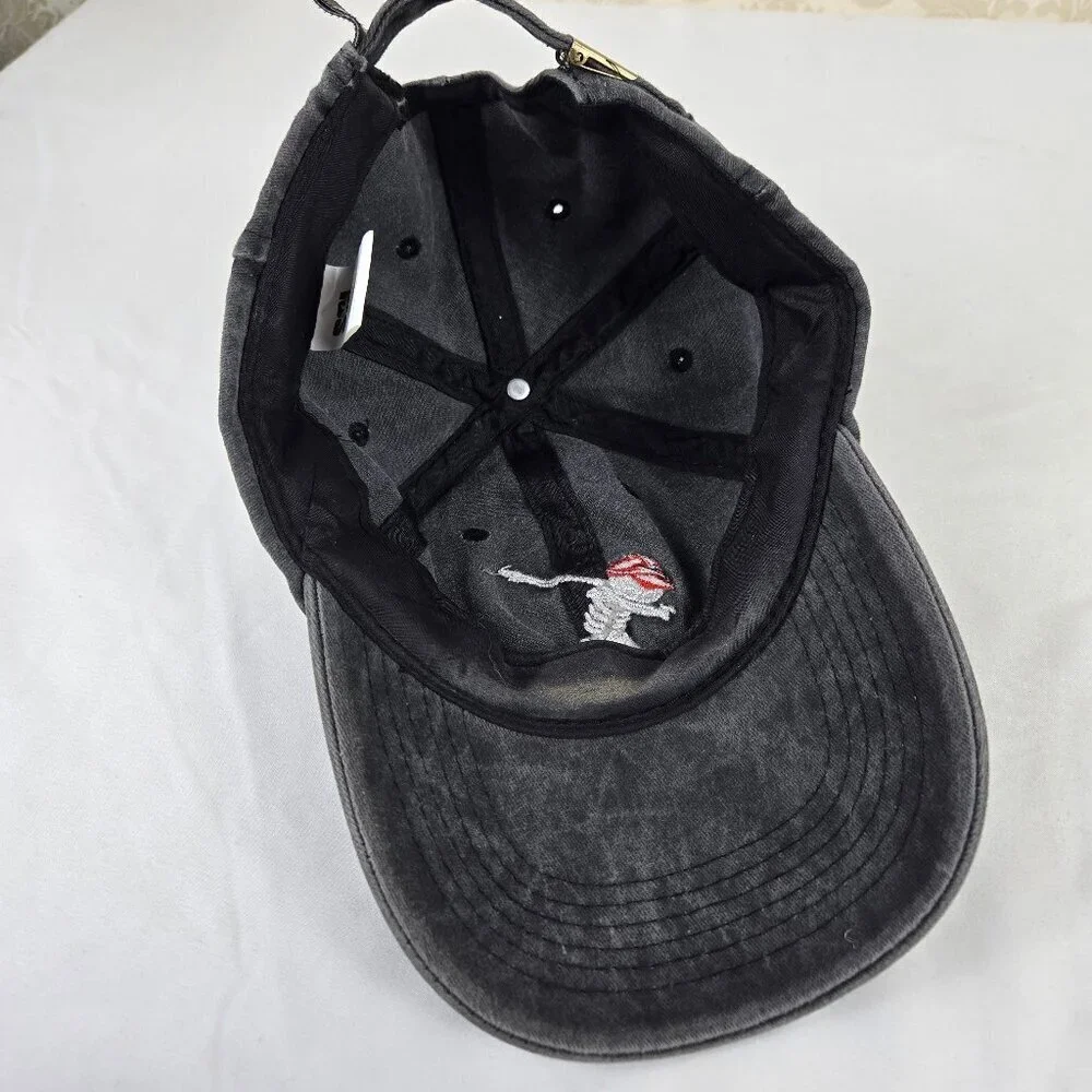 Sol Premium Dad Hat Dabbing Skeleton Gray Embroidered Adjustable Back Unisex